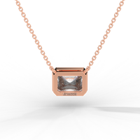 Thumbnail for Radiant Cut Diamond Solitaire Pendant Necklace