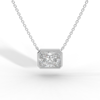 Thumbnail for Radiant Cut Diamond Solitaire Pendant Necklace