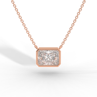 Thumbnail for Radiant Cut Diamond Solitaire Pendant Necklace