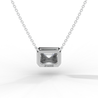 Thumbnail for Radiant Cut Diamond Solitaire Pendant Necklace