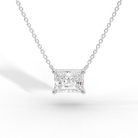 Thumbnail for Radiant Cut Diamond Solitaire Pendant Necklace