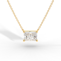 Thumbnail for Radiant Cut Diamond Solitaire Pendant Necklace