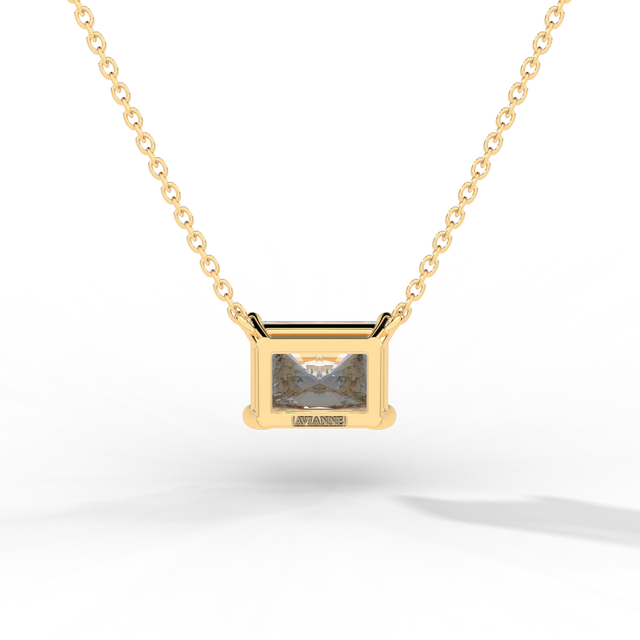 Radiant Cut Diamond Solitaire Pendant Necklace
