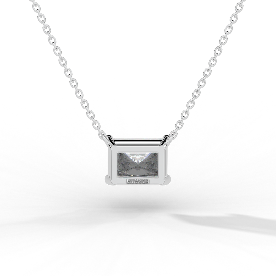 Radiant Cut Diamond Solitaire Pendant Necklace