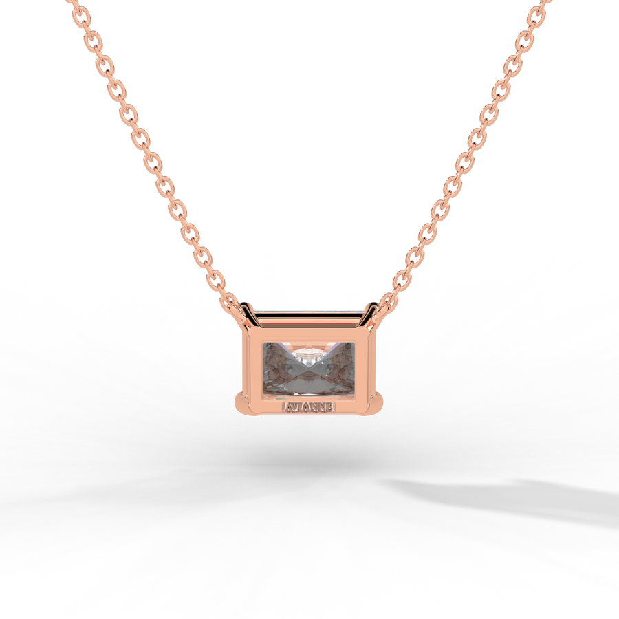 Radiant Cut Diamond Solitaire Pendant Necklace