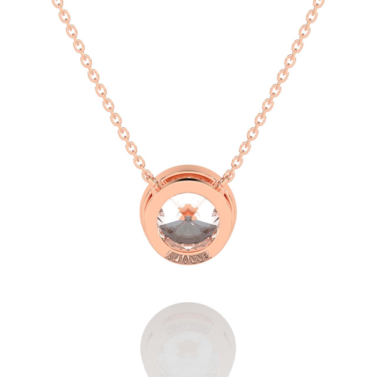 Round Brilliant Diamond Solitaire Pendant Necklace