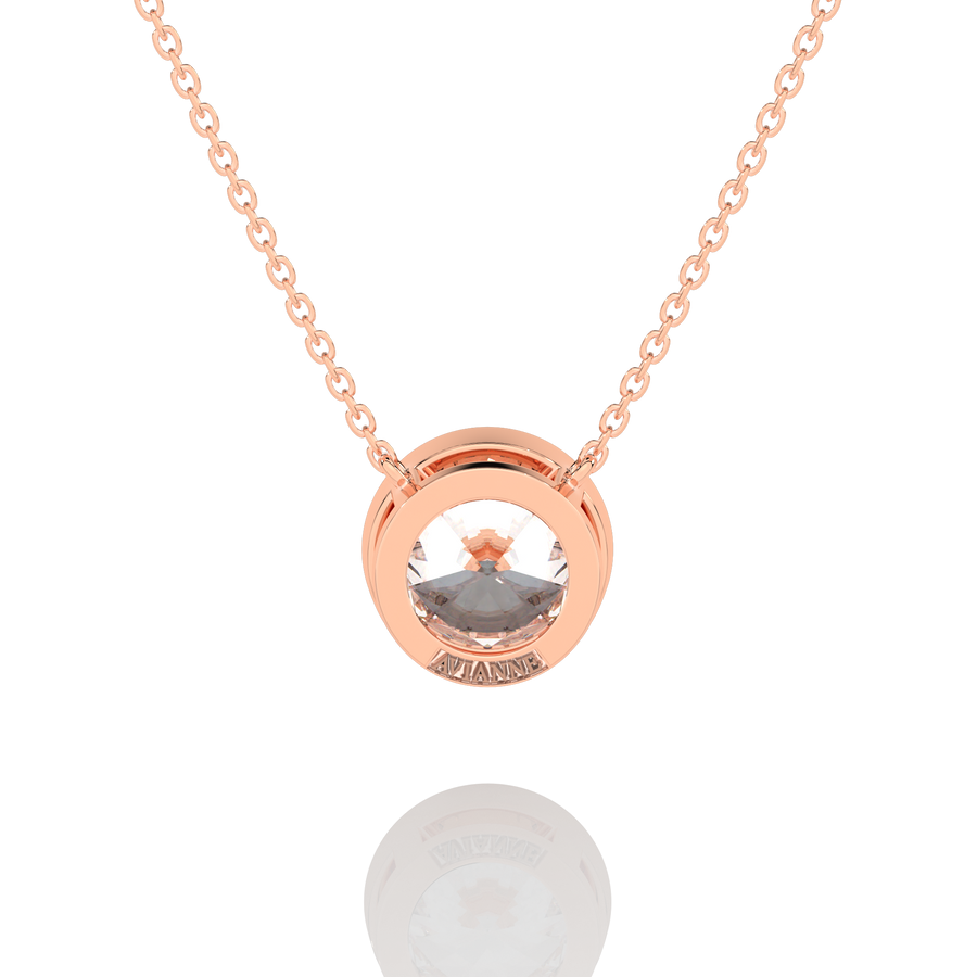Round Brilliant Diamond Solitaire Pendant Necklace