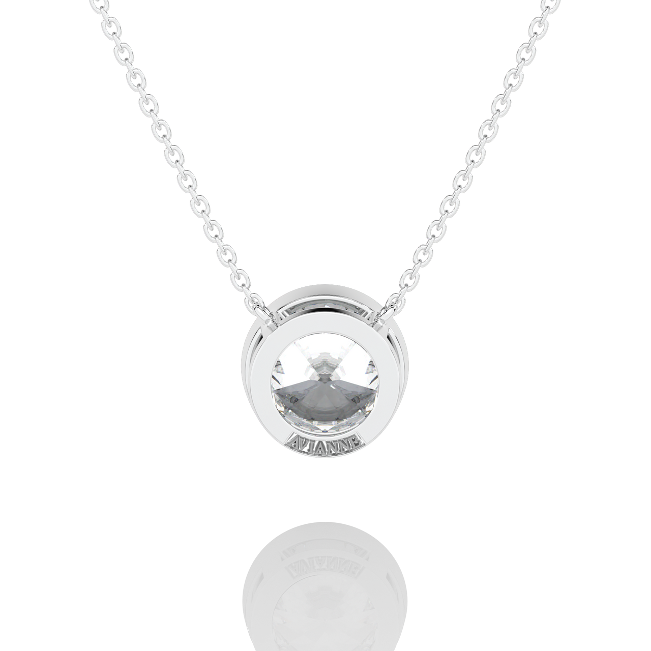 Round Brilliant Diamond Solitaire Pendant Necklace