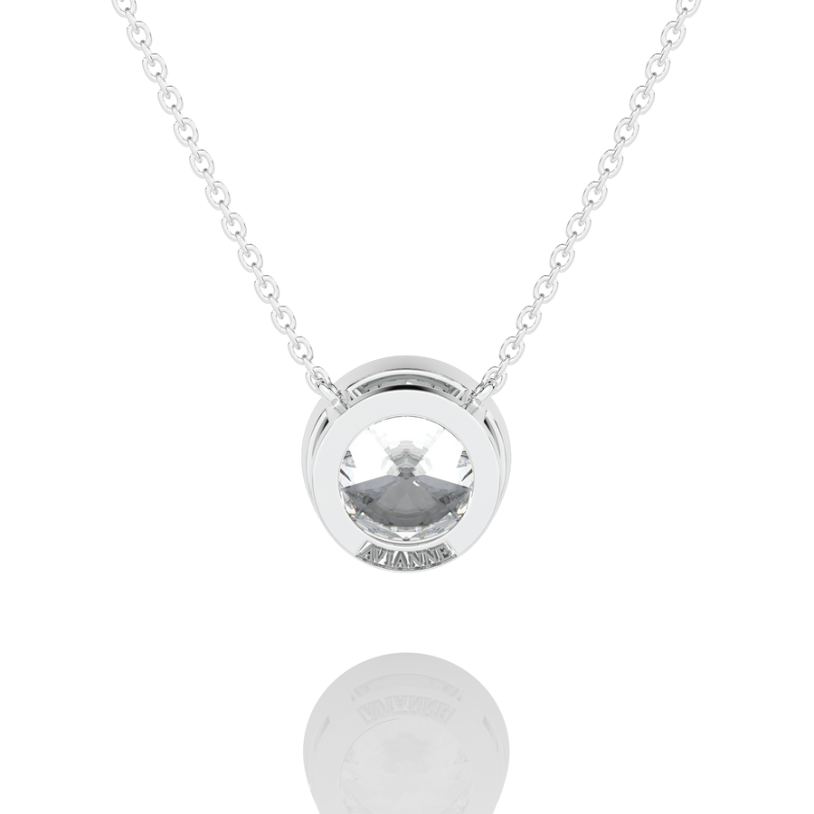 Round Brilliant Diamond Solitaire Pendant Necklace