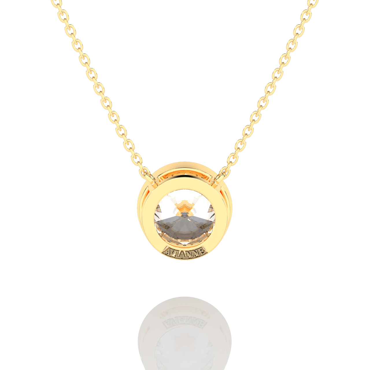 Round Brilliant Diamond Solitaire Pendant Necklace