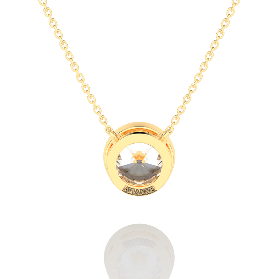 Round Brilliant Diamond Solitaire Pendant Necklace