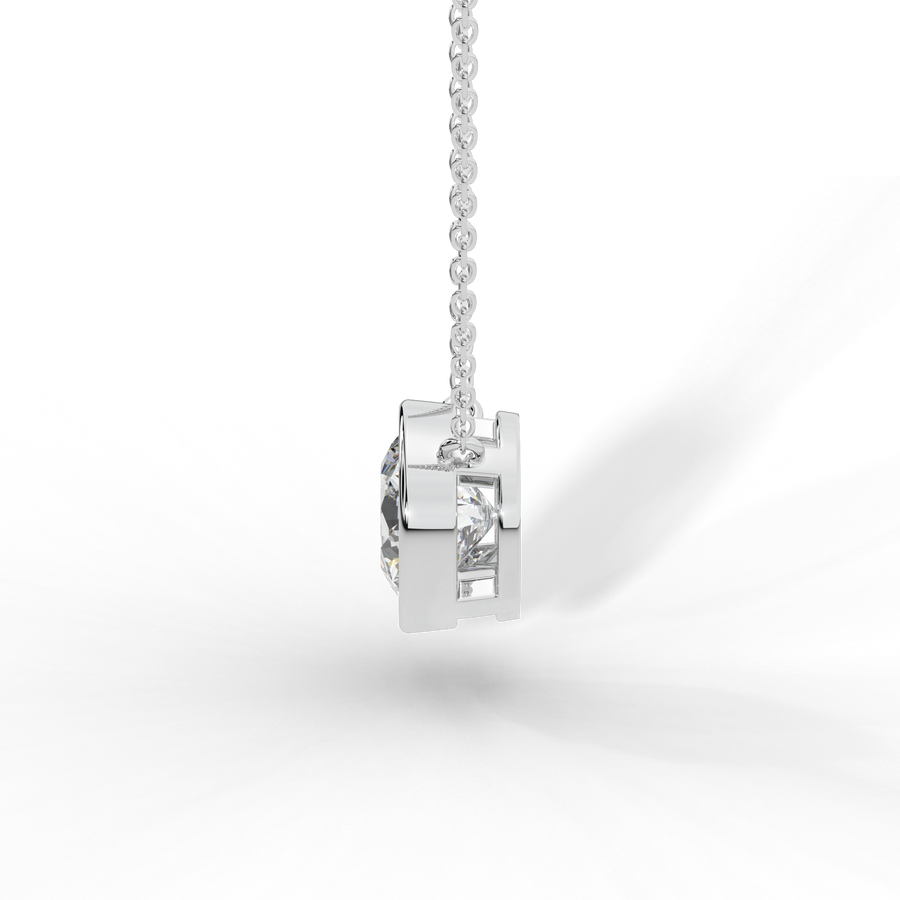 Round Brilliant Diamond Solitaire Pendant Necklace