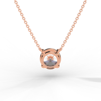Thumbnail for Round Brilliant Diamond Solitaire Pendant Necklace