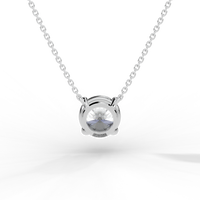 Thumbnail for Round Brilliant Diamond Solitaire Pendant Necklace