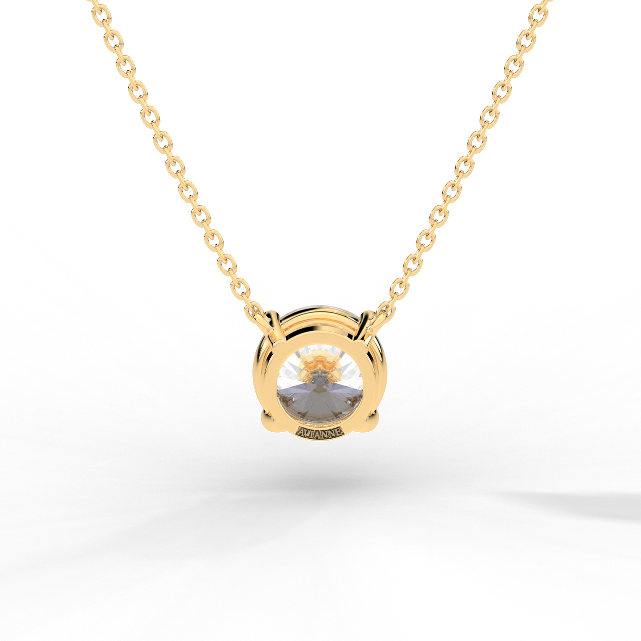 Round Brilliant Diamond Solitaire Pendant Necklace