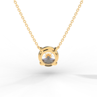 Thumbnail for Round Brilliant Diamond Solitaire Pendant Necklace