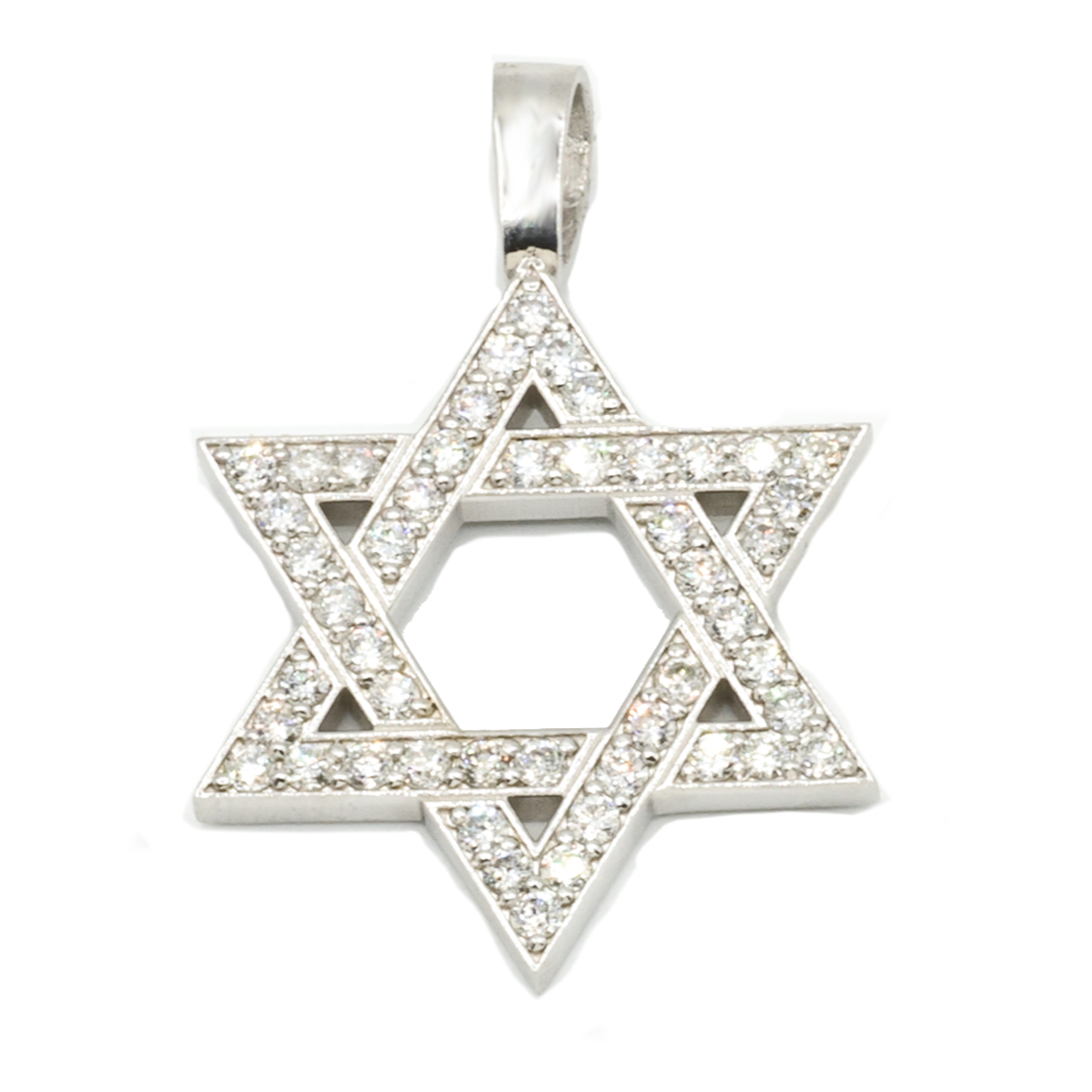 14kt Star of David Pendant  1.3 CtW LAB/CVD