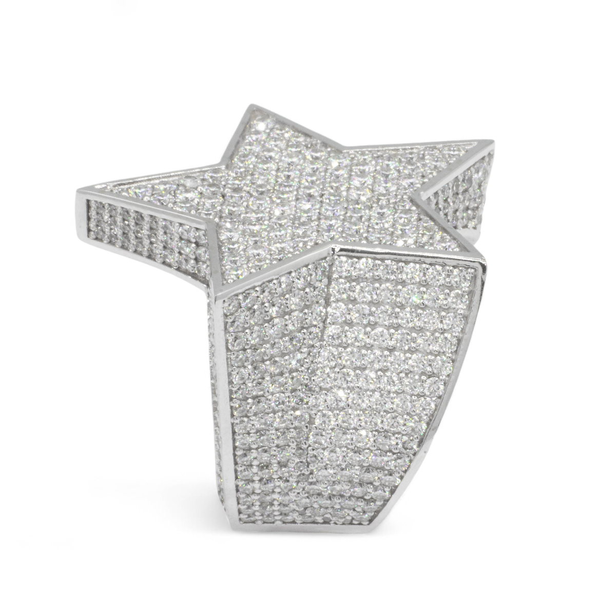 Silver Lab Diamond Star Ring 8.08 ctw – Avianne Jewelers