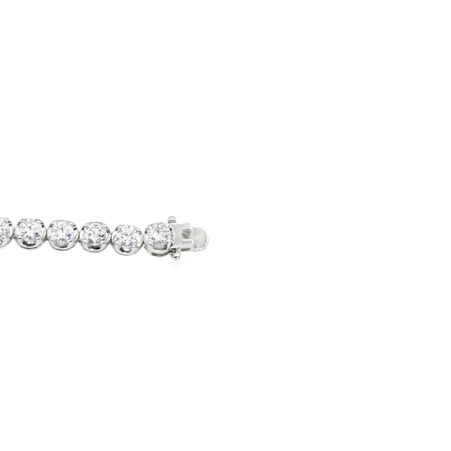 14K Gold Lab Diamond Butter Cup Tennis Bracelet 5.5MM