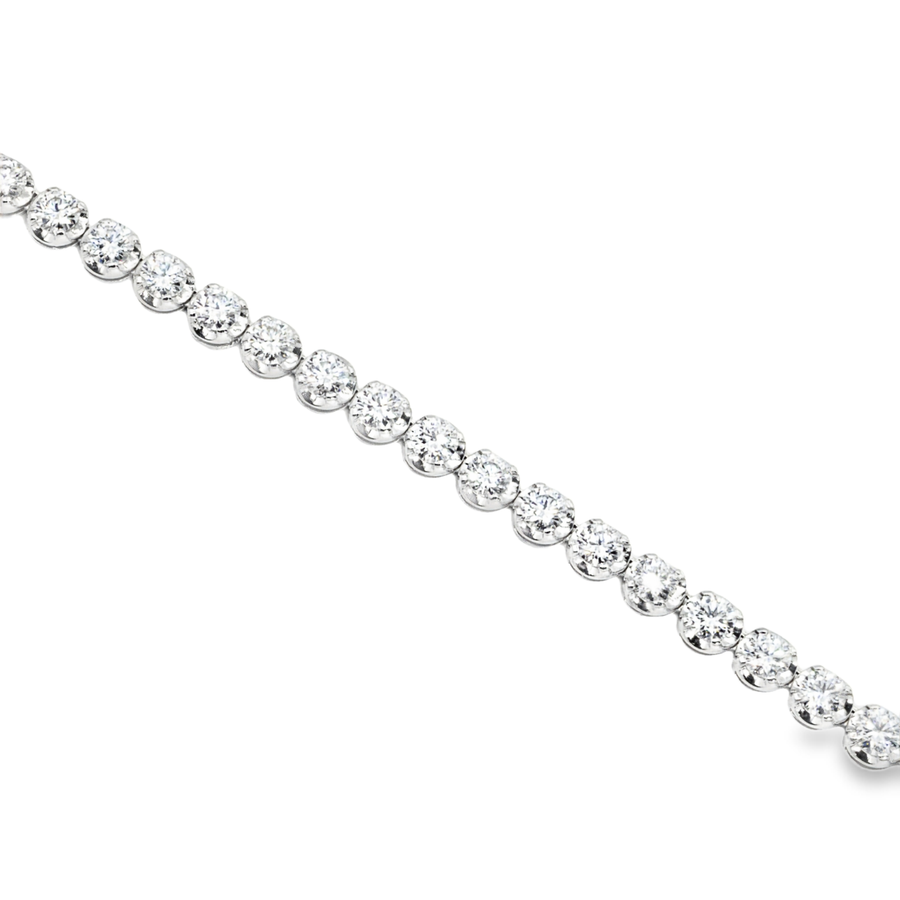 14K Gold Lab Diamond Butter Cup Tennis Bracelet 5.5MM