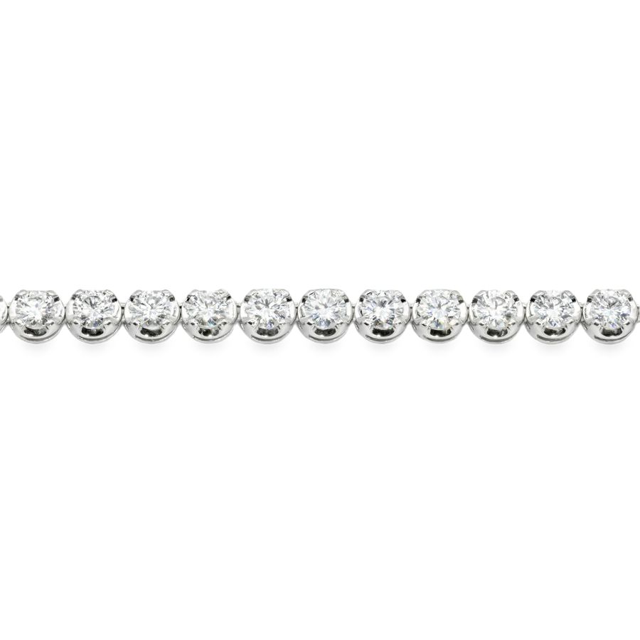 14K Gold Lab Diamond Butter Cup Tennis Bracelet 5.5MM