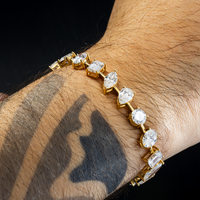 Thumbnail for 14K Gold Multi Shape Lab Diamond Tennis Bracelet – Mixed Cut Designer
