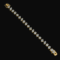 Thumbnail for 14K Gold Multi Shape Lab Diamond Tennis Bracelet – Mixed Cut Designer
