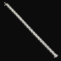 Thumbnail for 14k White Gold Lab Pear Shape Tennis Bracelet 16.80 ctw