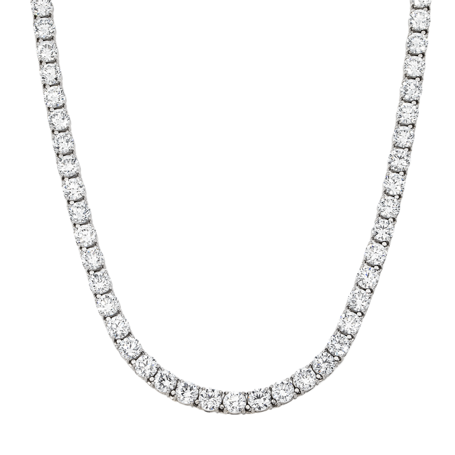 10K Gold LAB Diamond Graduated Tennis Chain 80.66 CTW