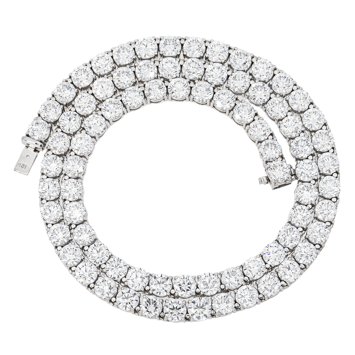 10K Gold LAB Diamond Tennis Chain 6 MM 80.66 CTW – Avianne Jewelers