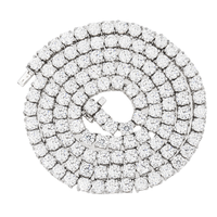 Thumbnail for 10K White Gold Lab Diamond Graduated Tennis Chain 47.96 CTW
