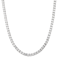 Thumbnail for 10K White Gold Lab Diamond Graduated Tennis Chain 47.96 CTW