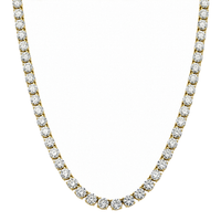 Thumbnail for 10K Yellow Gold Lab Diamond Graduated Tennis Chain 83.15 CTW