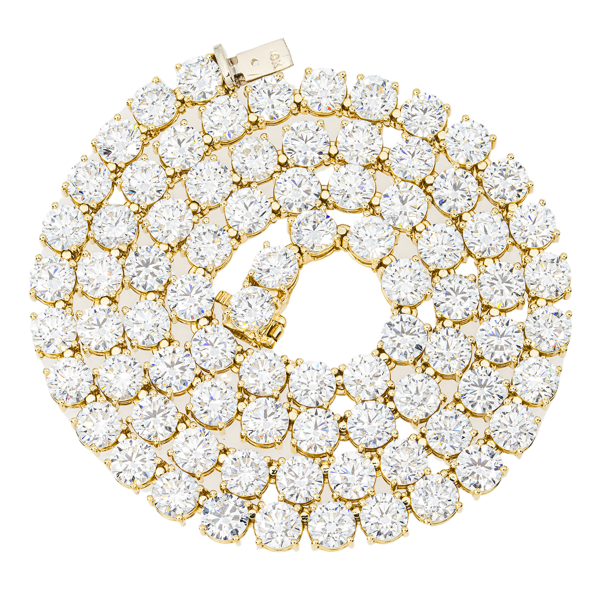 10kダイヤネックレス 10K Yellow Gold Lab Diamond Tennis Chain 83.15 CTW | Avianne & Co
