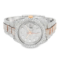 Thumbnail for Diamond 36mm Two Tone Rose Gold and Stainless Steel Date Just Oyster Band 18.72 ctw