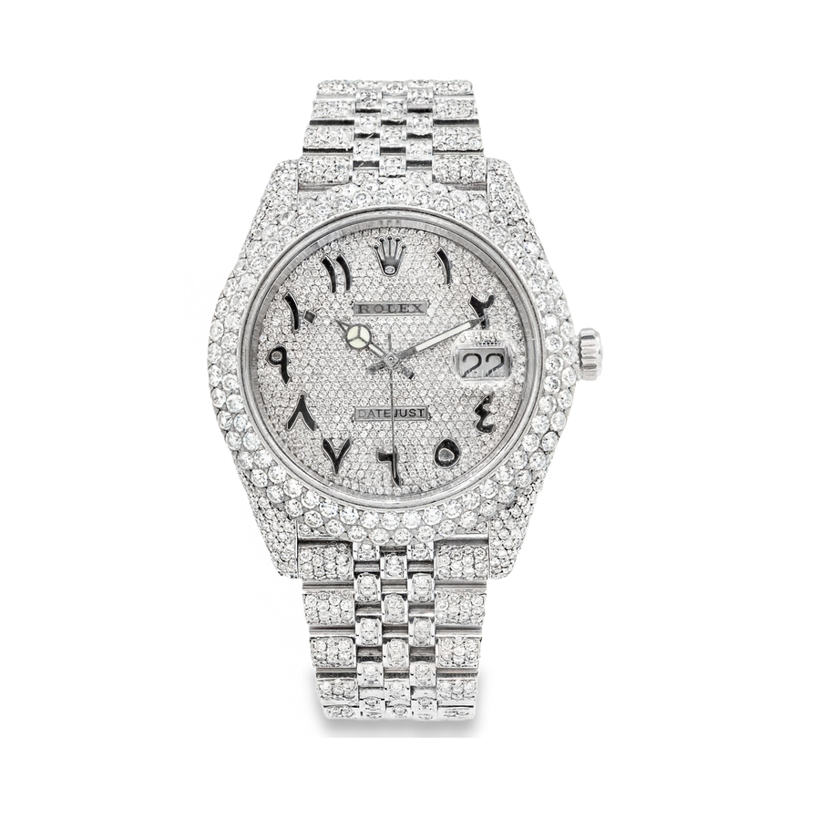 Diamond 41mm Datejust Jubilee Stainless Steel 14 ctw
