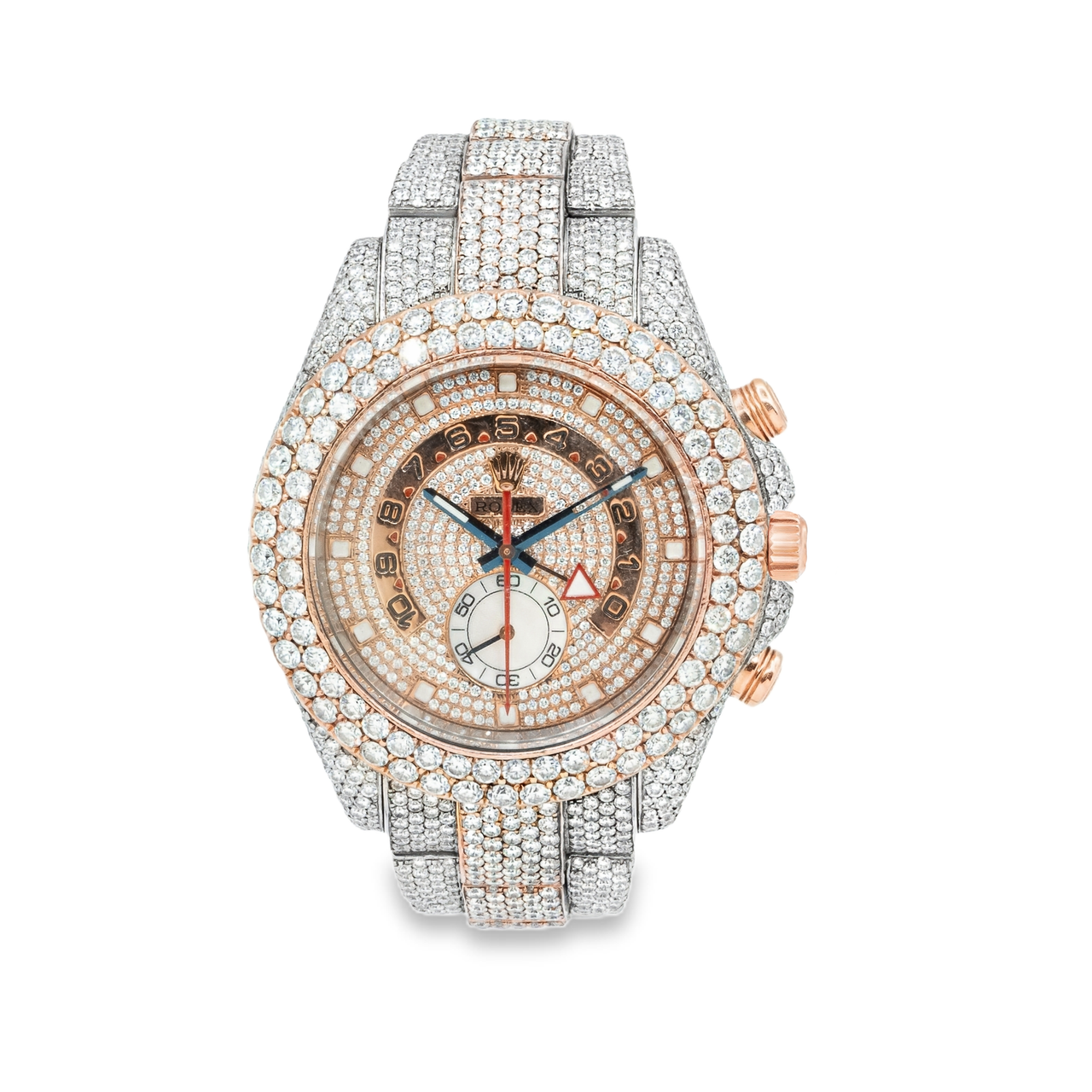 Diamond Yachtmaster Two Toned Rose Gold and Stainless Steel 24.91 ctw
