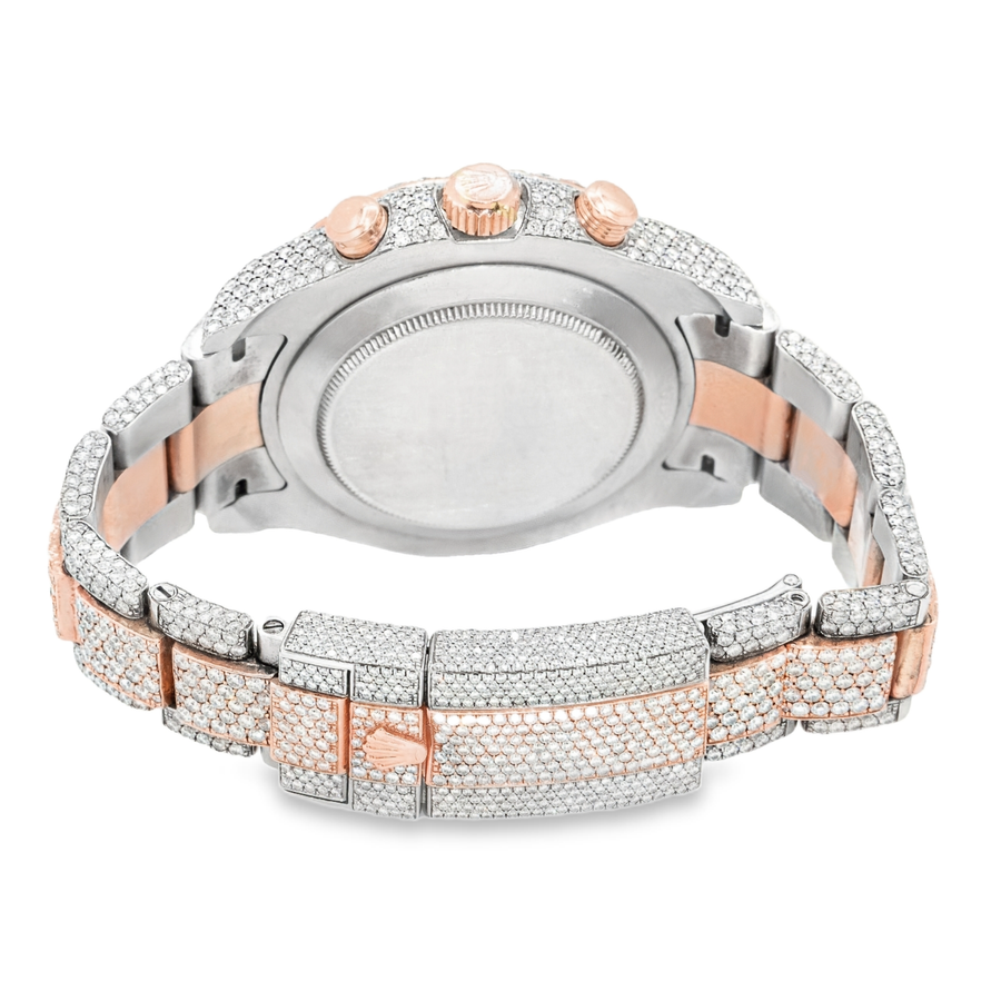 Diamond Yachtmaster Two Toned Rose Gold and Stainless Steel 24.91 ctw