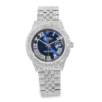 Thumbnail for Stainless steel Rolex Datejust 36mm Jubilee Roman Numeral 13.54 ctw