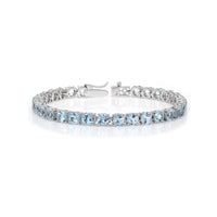 Thumbnail for Sterling Silver Prong Blue Topaz 5mm Tennis Bracelet