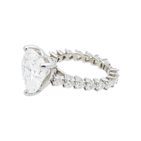 Thumbnail for 14k White Gold Heart Shaped Lab Diamond Engagement Ring 8.93 Ctw
