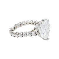 Thumbnail for 14k White Gold Heart Shaped Lab Diamond Engagement Ring 8.93 Ctw