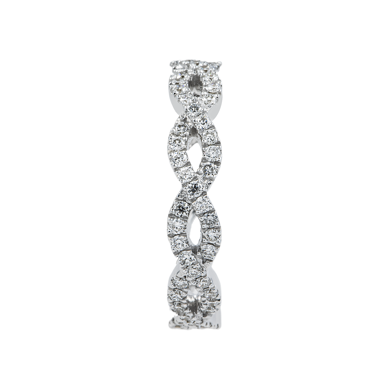 14k White Gold Lab Diamond Eternity Ring 0.72 ctw