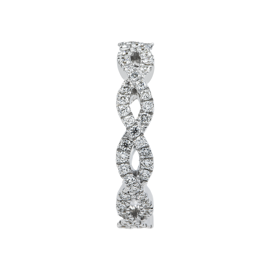 14k White Gold Lab Diamond Eternity Ring 0.72 ctw