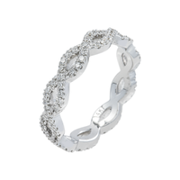 Thumbnail for 14k White Gold Lab Diamond Eternity Ring 0.72 ctw