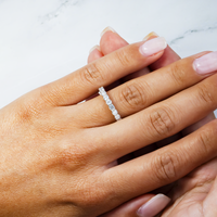 Thumbnail for 14k White Gold Lab Diamond Eternity Ring 1.65 ctw