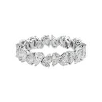 Thumbnail for 14k White Gold Pear Shaped Lab Diamond Eternity Ring 2.39 ctw SR-041