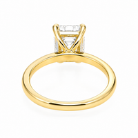 Thumbnail for 14k Yellow Gold Emerald Cut Lab Diamond Engagement Ring 2.58 Ctw