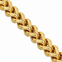 Thumbnail for 14K Solid Yellow Gold Mens Franco Chain 4 mm