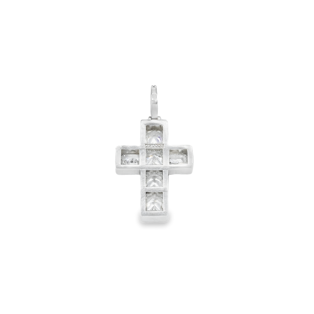 14K Gold Radiant Cut Lab Diamond Cross Pendant – 7.85 CTW
